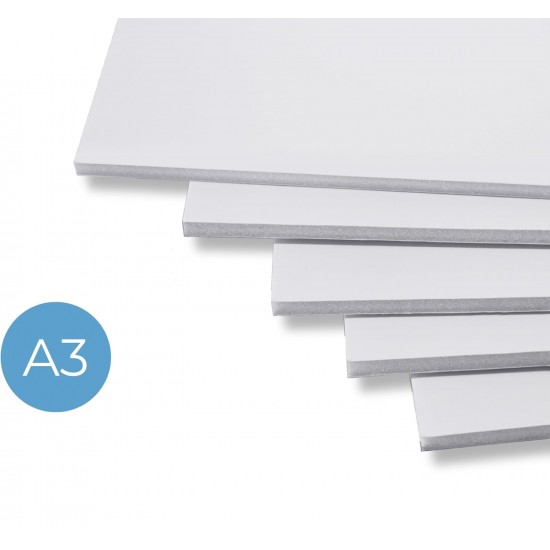 A3 white Foamboard 5 mm thick, Size (297 x 420mm) each piece in a bag
